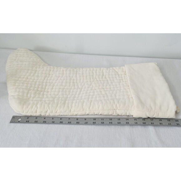 Pottery Barn Channel Quilted Velvet Christmas Ivory Large Stocking "Michelle" - Picture 7 of 11